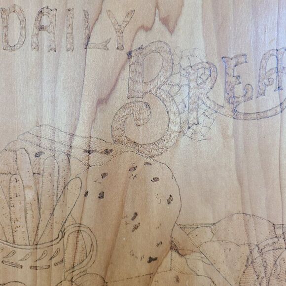 Handcrafted "Give Us This Day Our Daily Bread" Wall Hanging Plaque Prayer VTG - Picture 10 of 15